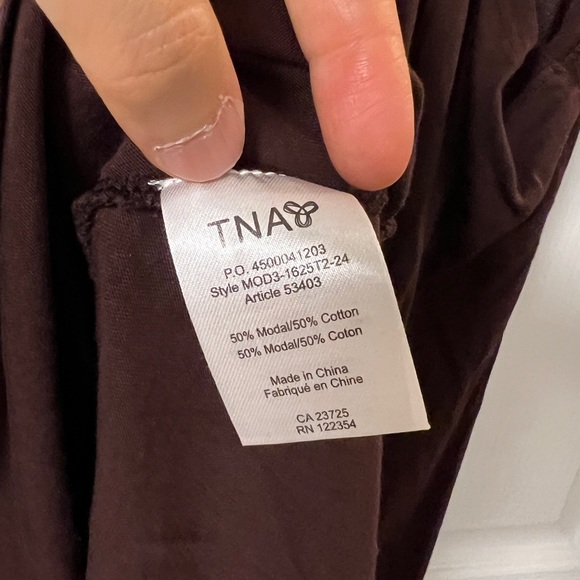 Aritzia TNA brown burgundy tank top sz xs xsmall worn once - Picture 4 of 5